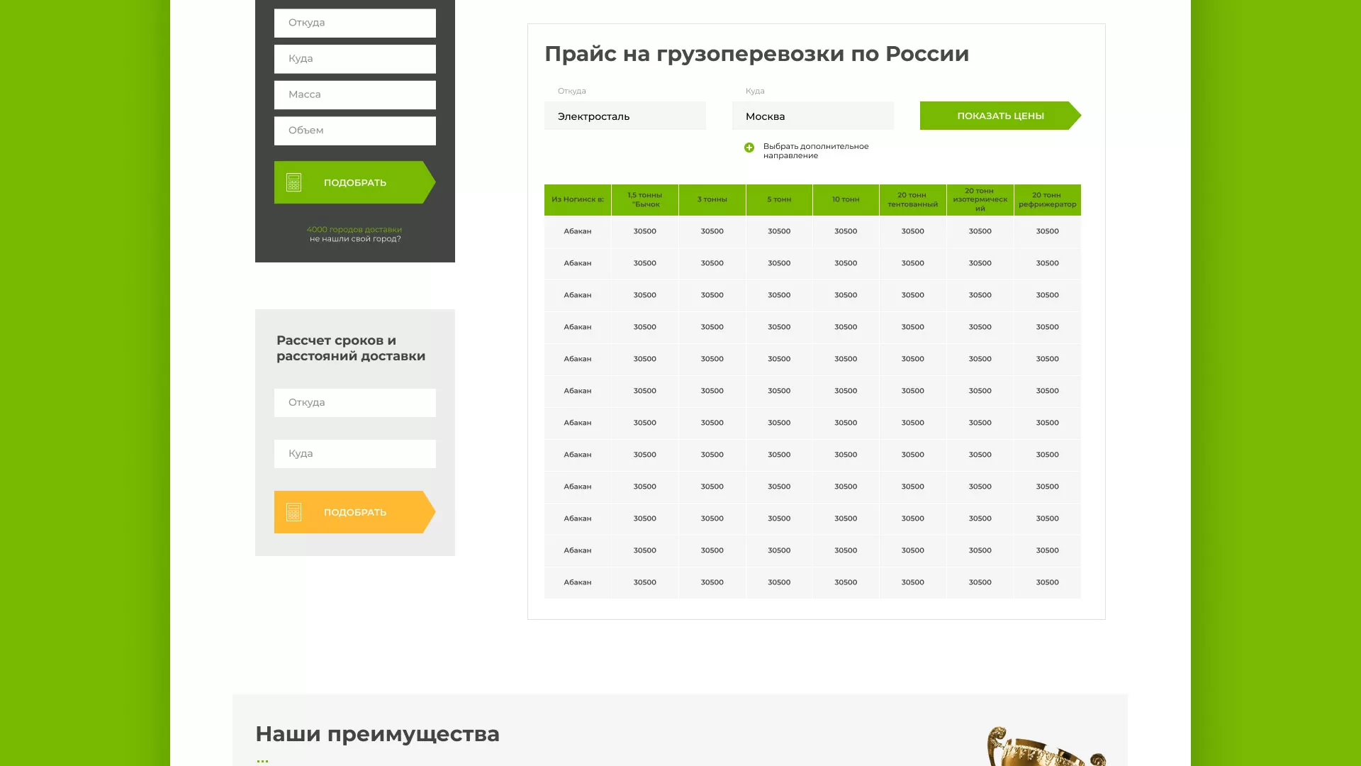 Разработка логотипа и сайта компании «Инком-Логистика» в Ленске