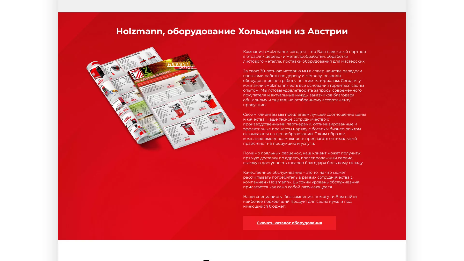 Создание сайта компании «HOLZMANN Maschinen GmbH» в Ленске