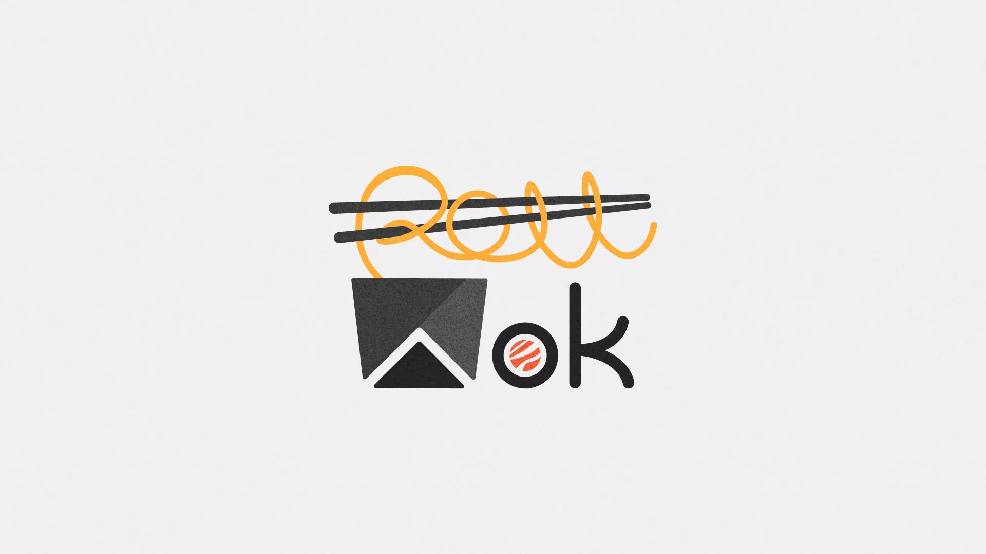 Разработка логотипа суши-бара «Roll Wok Club» в Ленске