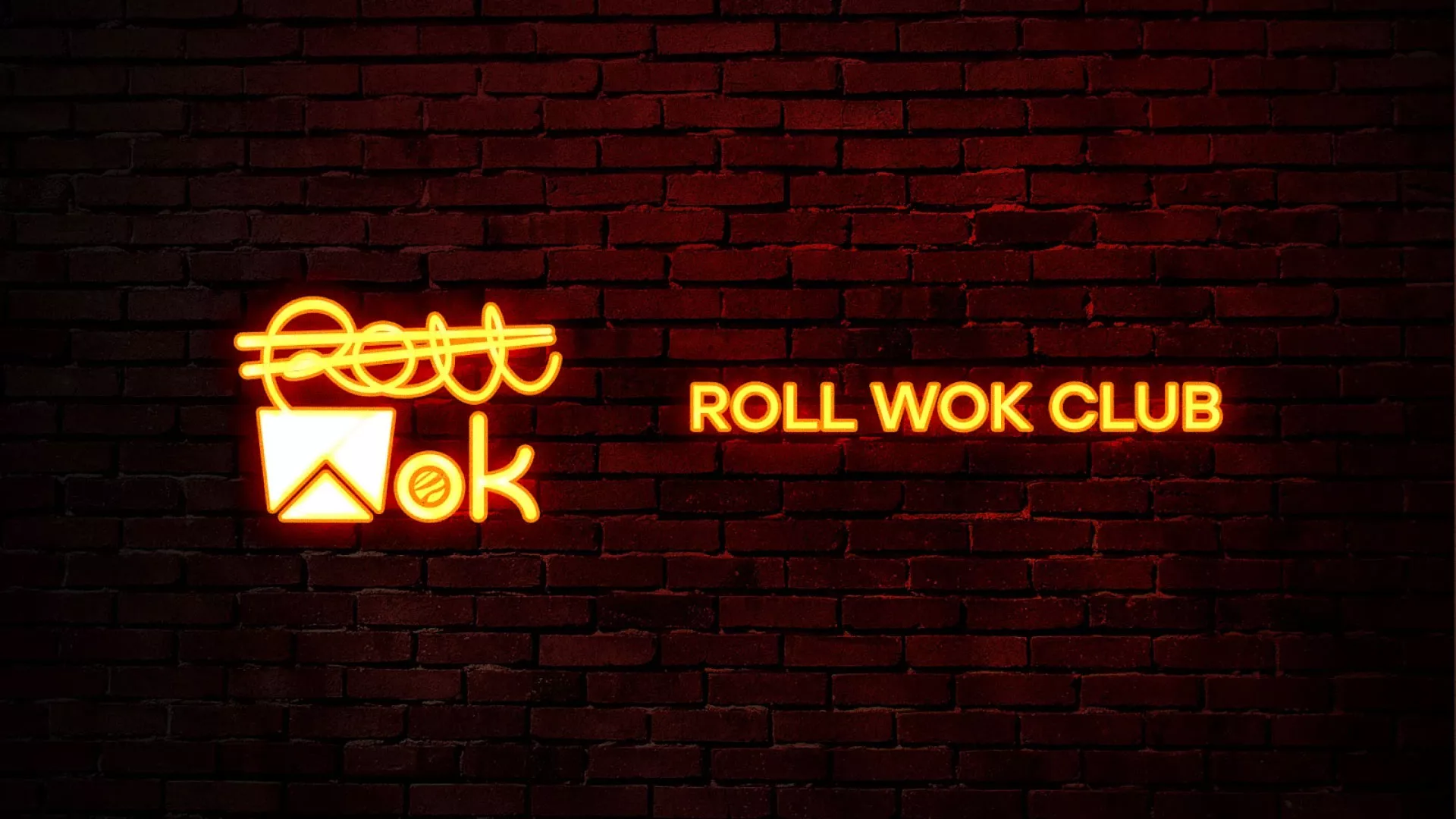 Разработка интерьерной вывески суши-бара «Roll Wok Club» в Ленске
