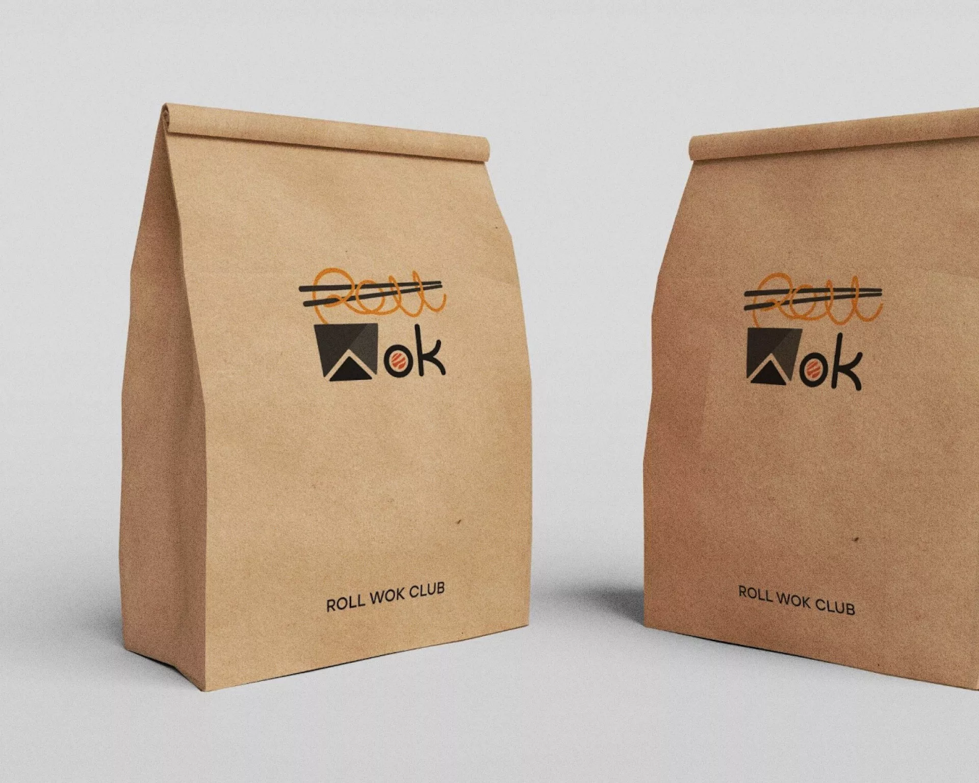 Создание дизайна упаковки суши-бара «Roll Wok Club» в Ленске